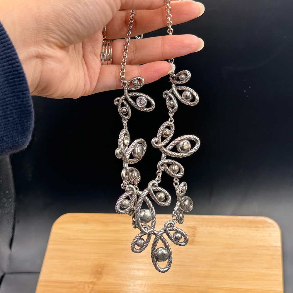 Brighton'' McKinney'' Reversible Crystal Statement Necklace - Picture 3 of 7
